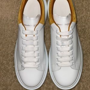 White/Mustard Pair Of Alexander McQueen Sneakers. Size 10.